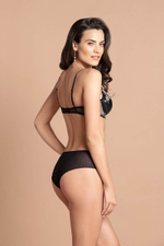 Эффектные трусики-стринги с кружевом (Размер: M) (Цвет: черный)