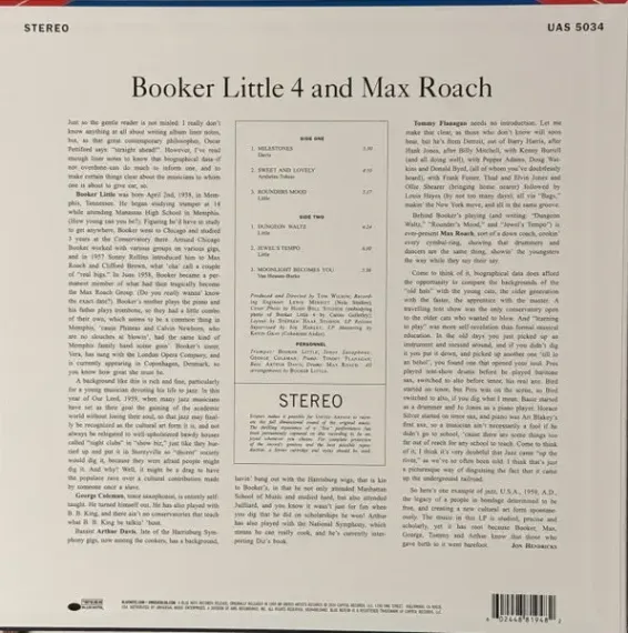 Booker Little 4 &amp; Max Roach – Booker Little 4 &amp; Max Roach (Tone Poet) LP