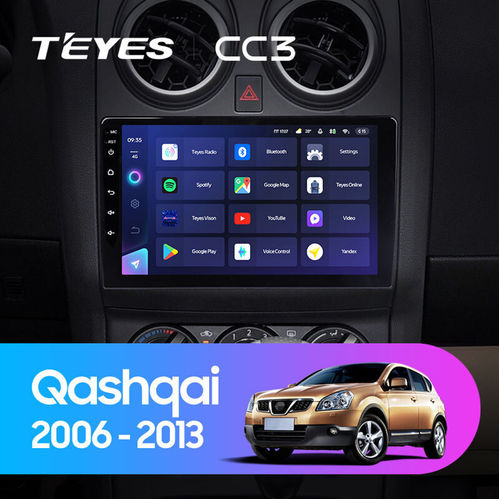 Teyes CC3 9" для Nissan Qashqai, Dualis  2006-2013