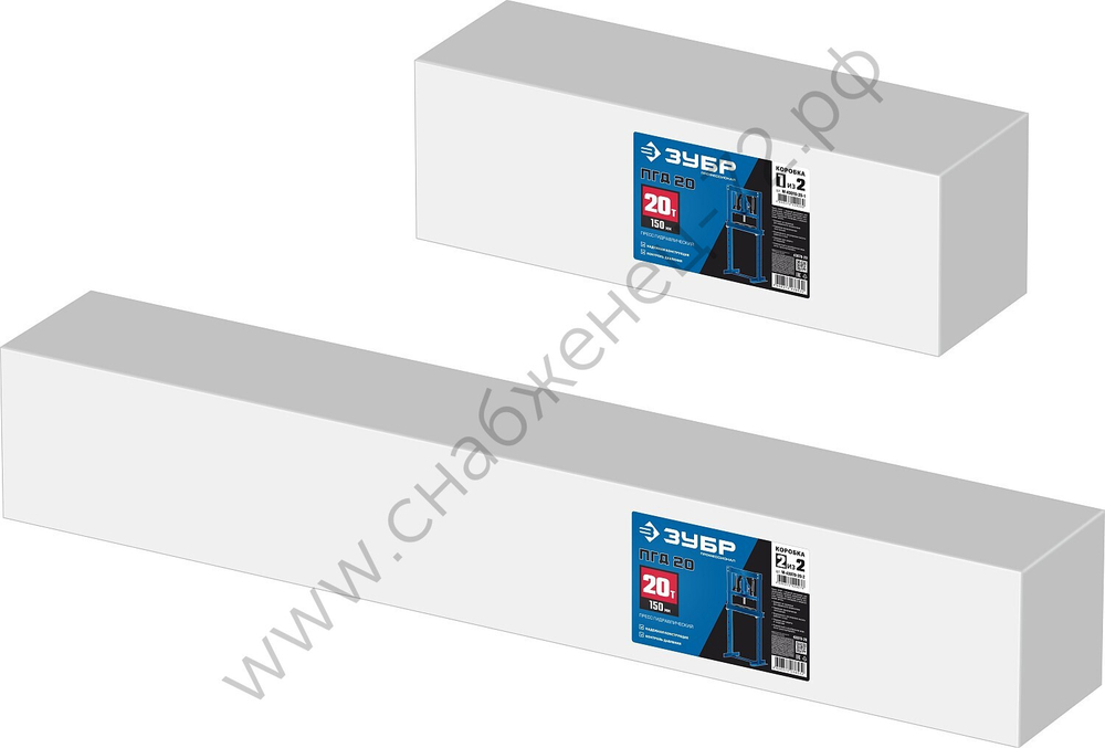 ЗУБР ПГД-20, 20 т, гидравлический пресс с домкратом и возвратными пружинами, Профессионал (43070-20)