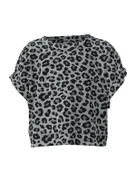 Леопардовая футболка для девочки на лето