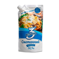 Майонез 3 желания Сметанный 50,5% 190 гр