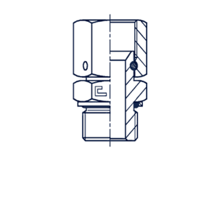 Штуцер FNH JIC 7/16 - BSP 1/8 (o-ring)