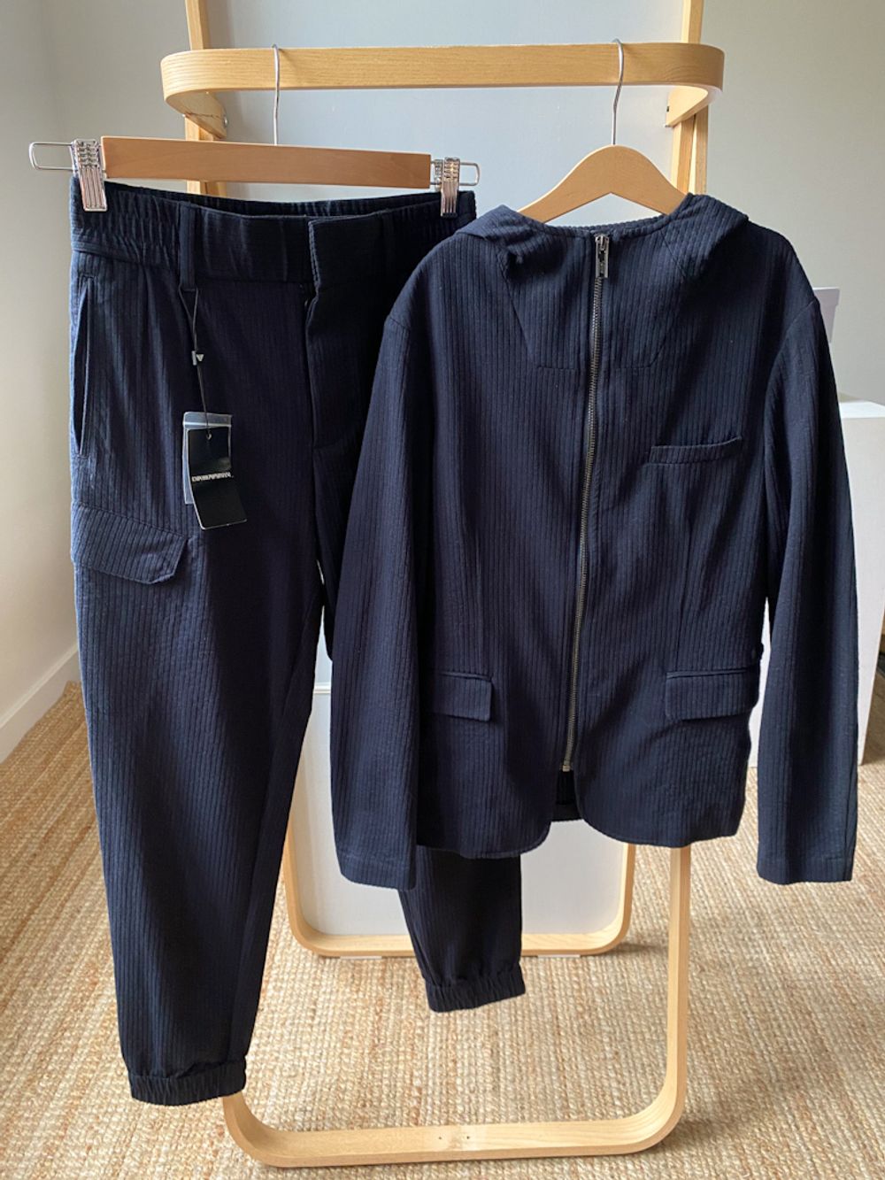 Хлопковый пиджак с капюшоном Armani, 152