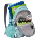 Рюкзак Grizzly, 31*42*18см, 2 отделения, 3 кармана, анатомическая спинка, мятный