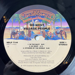 Винтажная виниловая пластинка LP Village People Go West (USA 1979) (Poster)