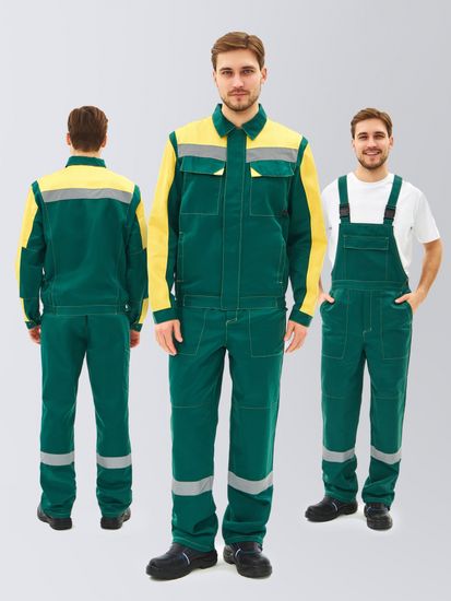 Костюм "Сфера-2 СОП" полукомбинезон (зеленый/желтый)