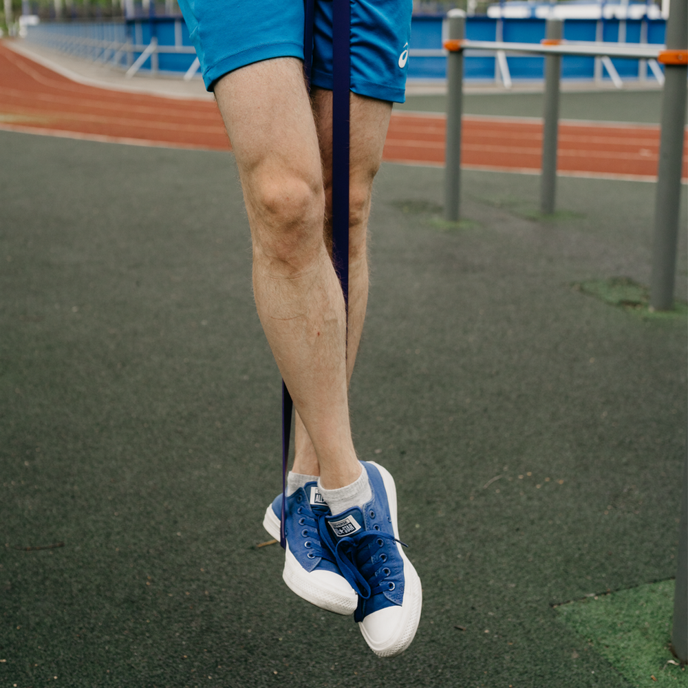 ITEX SPORT резинка для подтягивания на турнике, эспандер ленточный фиолетовый (сопротивление 20-40 кг), оптом