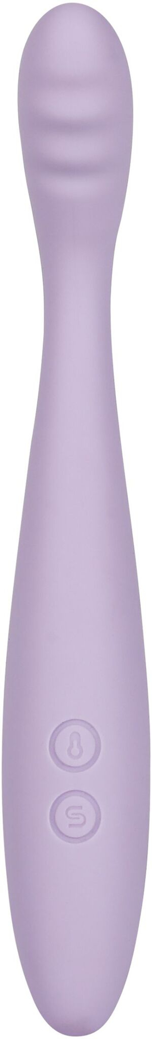 Сиреневый вибростимулятор Cici 2 с функцией нагрева - 17,8 см.