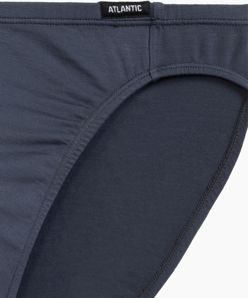 Мужские трусы слипы мини Atlantic, набор из 2 шт., пима хлопок, графитовые, Basic 2BMP-014