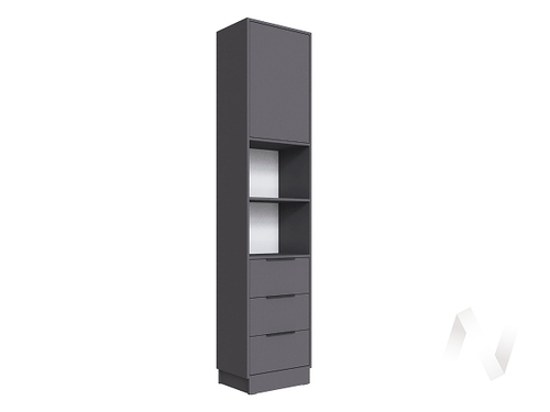 Шкаф Мадрид торцевой 0;35 с 3 ящ. (графит серый)