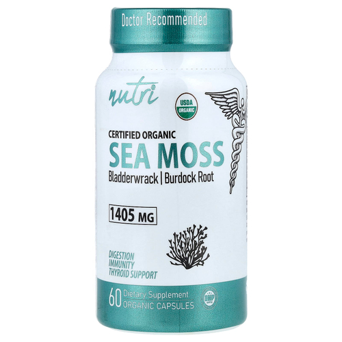 Nutri, органический морской мох, 60 органических капсул