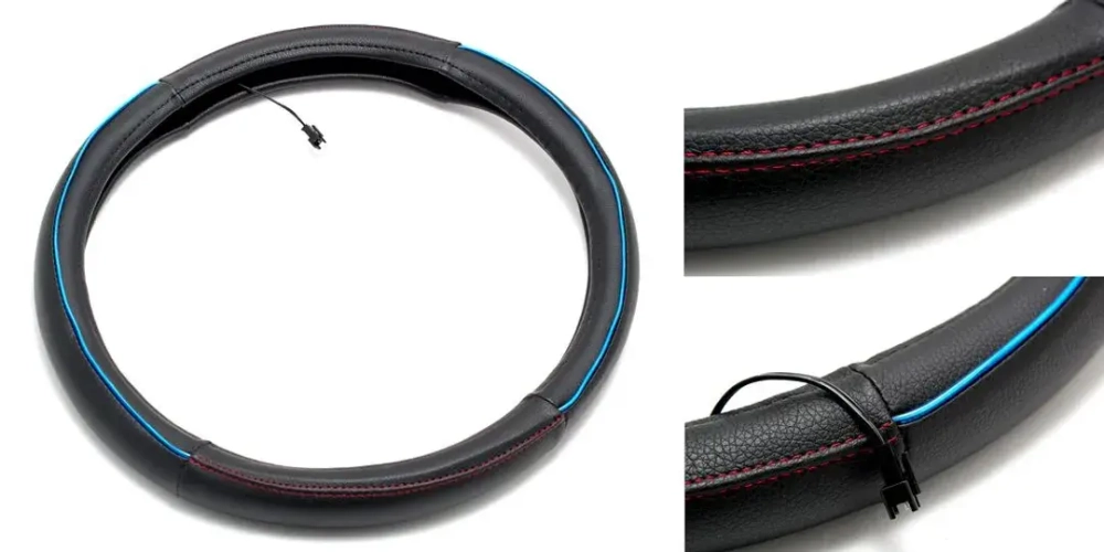 Чехол руля с подсветкой blue