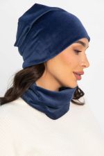 Комплект шапка шестиклинка и снуд (синяя) ШШС6-23М LT Collection