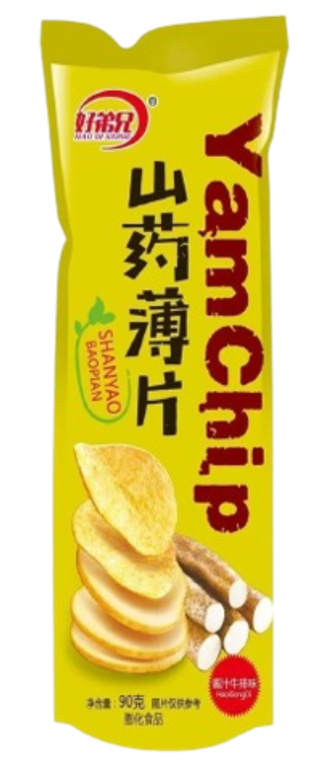 Чипсы Hao Di Xiong из ямса со вкусом стейка и соевого соуса