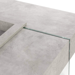 Кофейный столик Beton 119х119 фибробетон, стекло