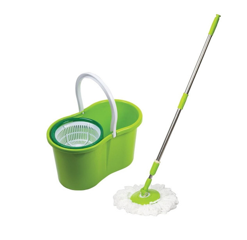 Набор для уборки(ведро с отжимом+швабра с насадкой) зеленый
