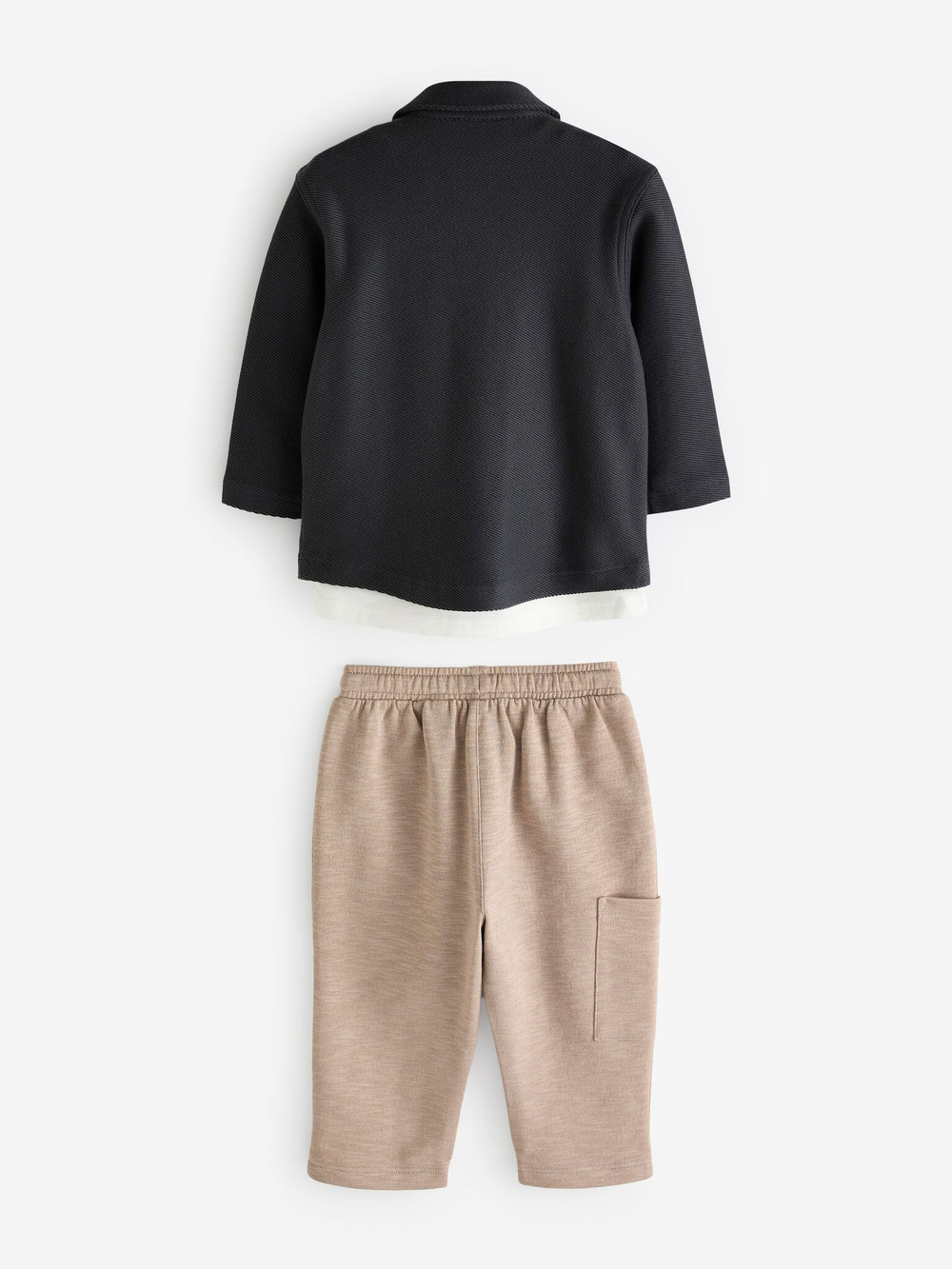 Комплект из трех предметов для мальчика Next B47-200, Темно-серый, Белый, Песочный