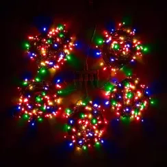 Комплект гирлянды на деревья 100 м., 5 лучей по 20 м, 24V, 1000 разноцветных LED ламп, черный ПВХ, LTC (KDD1000-11-1M)