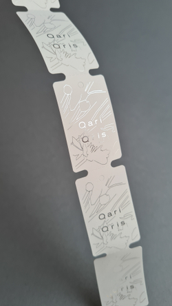 Бирки 30*50,8. Печать серебряным цветом.