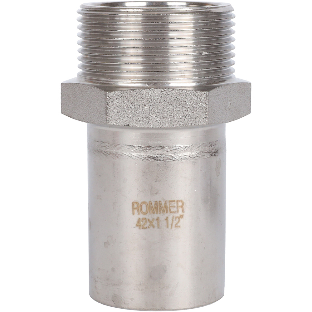 ROMMER Вставка с НР 42x1 1/2" из нержавеющей стали прессовой