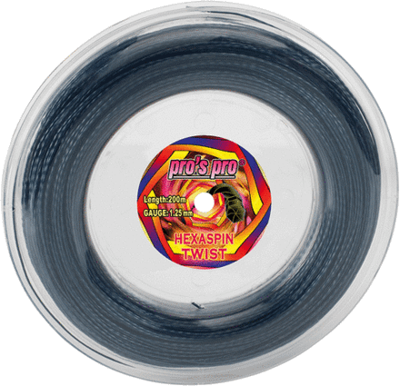 Теннисные струны Pro's Pro Hexaspin Twist (200 m) - black