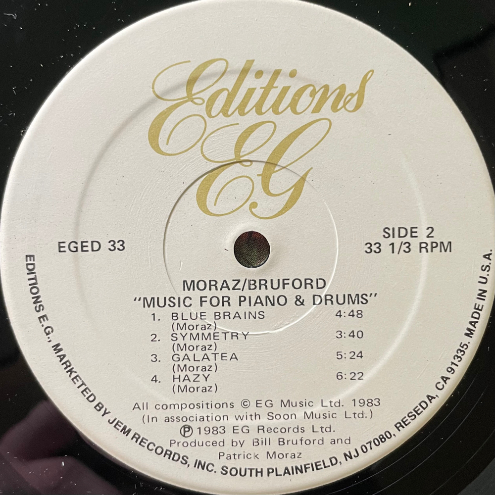 Moraz - Bruford ‎– Music For Piano And Drums (США 1984г.)