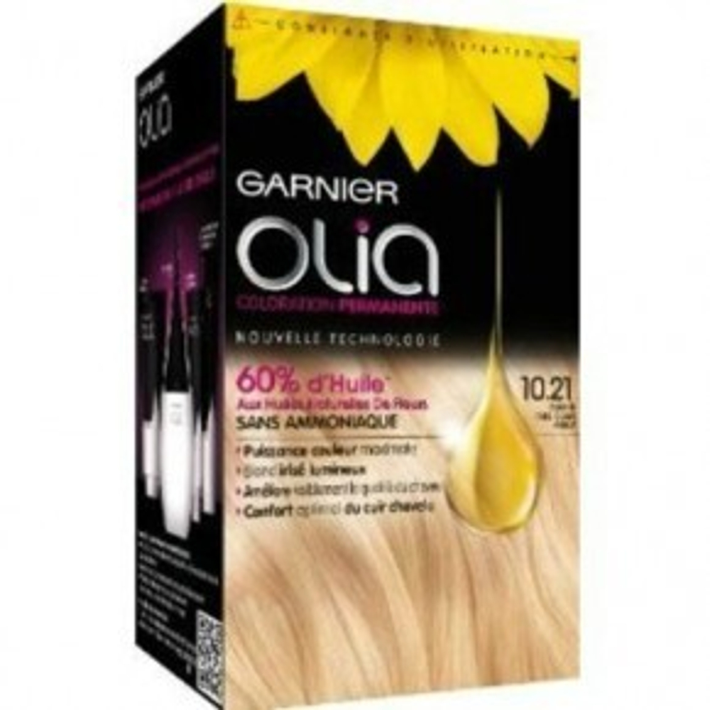 Garnier Краска для волос Olia, тон №10.21, Перламутровый блонд, 60/60 мл