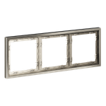 Рамка металлическая на 3 поста, (никель) Voltum S70 Metal VLSM120311