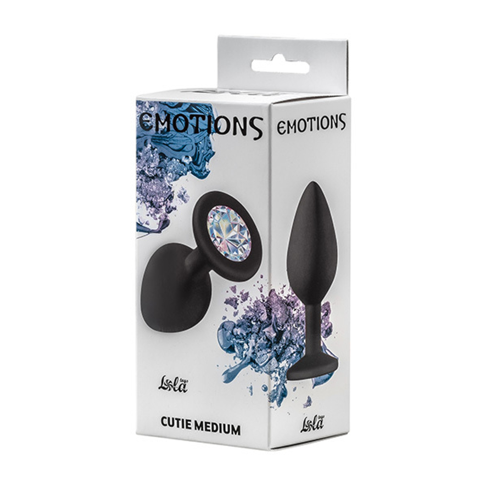 Анальная пробка 8,5см Lola Games Emotions Cutie Medium Black moonstone crystal 4012-08Lola