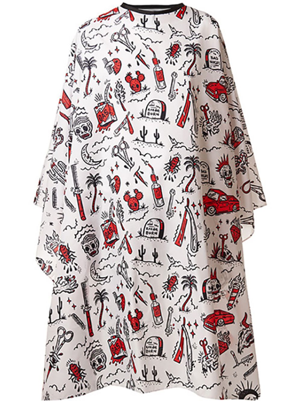 Накидка парикмахерская 140х160см "barber's horror" белый Harizma h10890