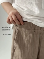 Костюм с шортами и футболкой из муслина на лето