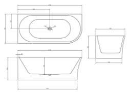 Акриловая ванна ABBER AB9257-1.7 L