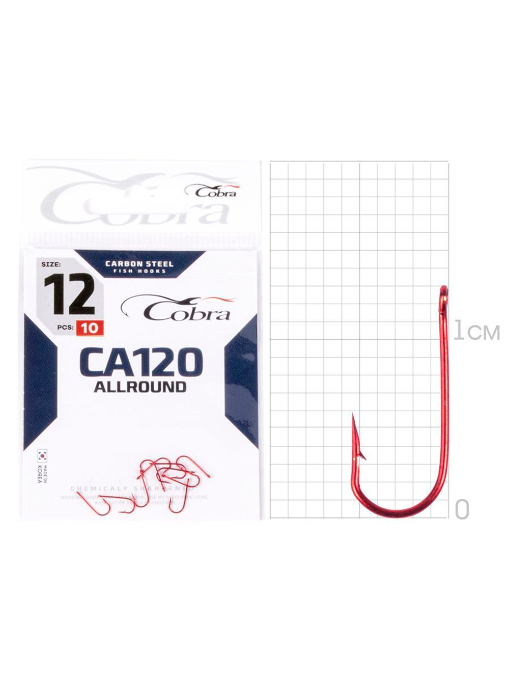 Крючки Cobra Allround MIRAGE серии CA120 размер 012 (упк.10шт.)