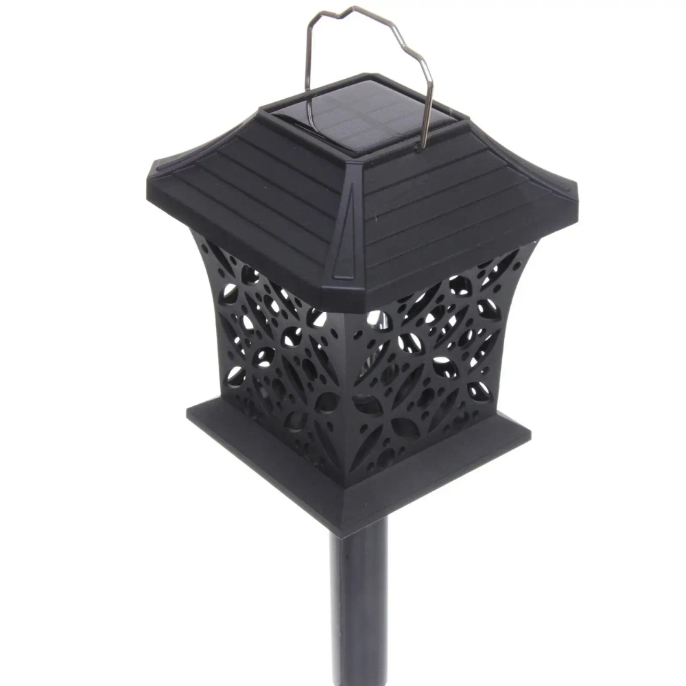 Фонарь садовый «Вечер» 12*12*13,5 см (h=60 см) на солнечной батарее (универсальный), Теплый белый