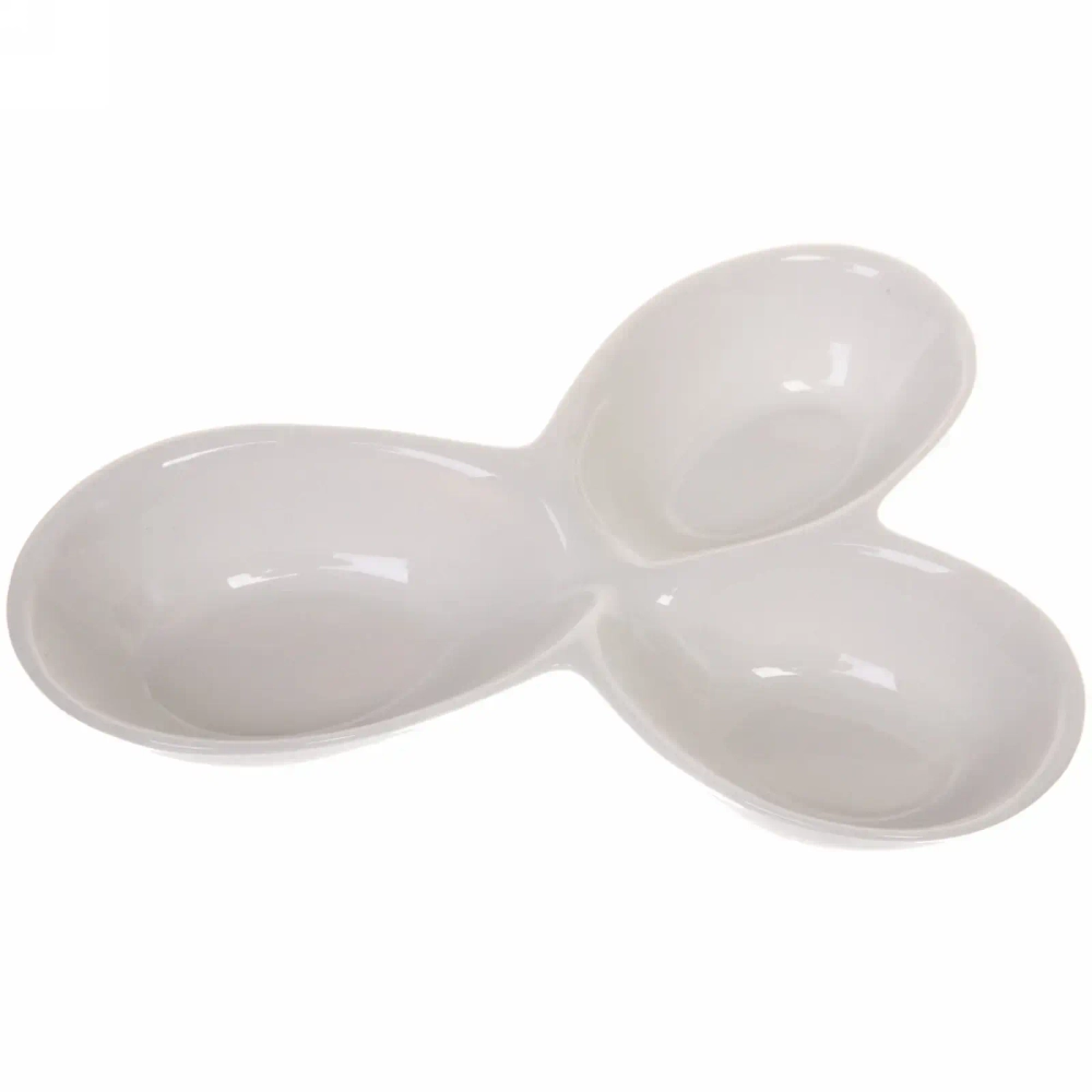 Менажница керамическая «Белая классика» 27*20,5*4,2см