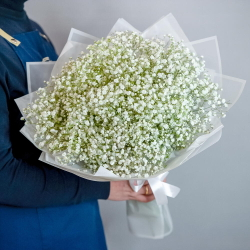 Букет белой гипсофилы