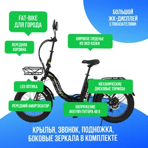 Электровелосипед Jetson V20 BAGIRA X (48v/25Ah) - Чёрный фото №4