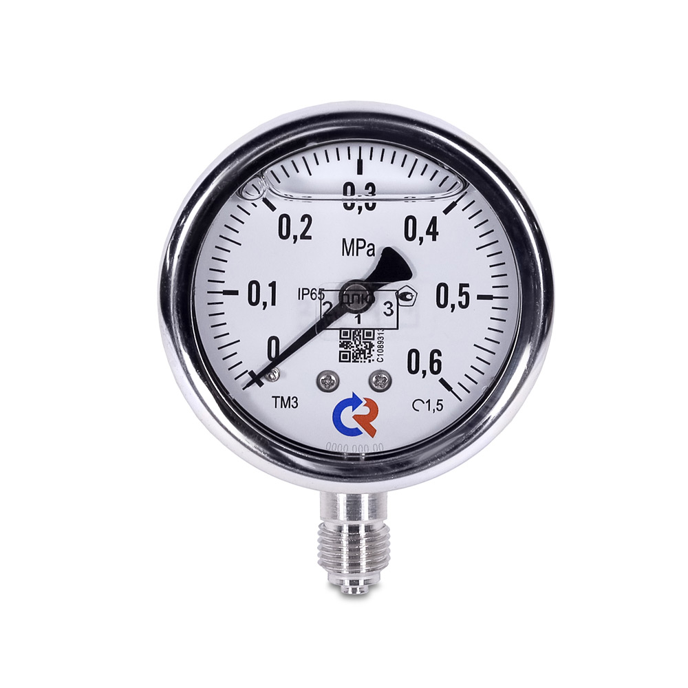 ТМ-321Р.10(0-1MPa)M12x1,5.1,5.Глицерин МАНОМЕТР коррозионностойкий виброустойчивый (готовый к гидроз