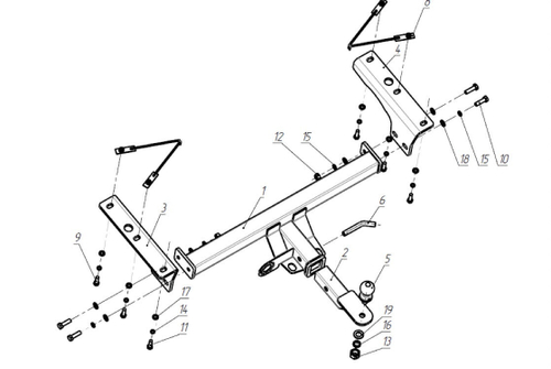 Фаркоп с элект. Smart, на Acura Rdx FA 0856-E (c 2013 г.в.) (паспорт и сертификат в комплекте) Бизон