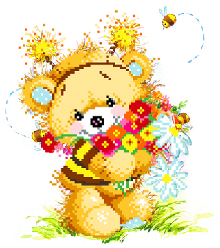 "Мистер пчелкин"-4178 ткань с нанесенным рисунком