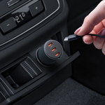 Автомобильное зарядное устройство 3xUSB Type-C, 65Вт, 3А, PD, серый