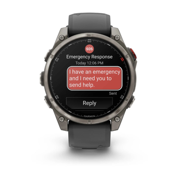 Умные часы Garmin Fenix 8 PRO, 47 мм, AMOLED, Sapphire, Titanium with Graphite/Black Silicone Band