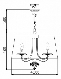 Люстра подвесная Maytoni Olivia ARM326-55-W