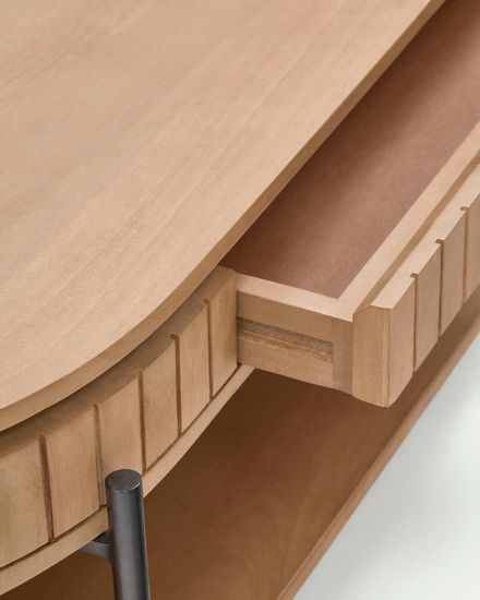 Licia Журнальный столик из дерева манго с натуральной отделкой 130 x 65 см Испания 