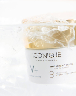 ICONIQUE Professional V+ Maximum volume Thickening mask - интенсивная маска, придающая объем тонким волосам /   200  ml  / GTIN 8059300536292