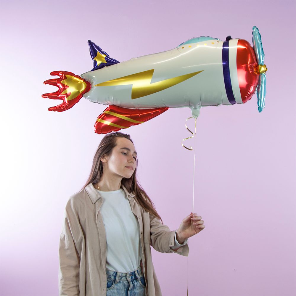 Шар (41''/104 см) Фигура, Самолет, 1 шт.