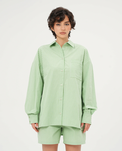 Рубашка boyfriend с накладным карманом