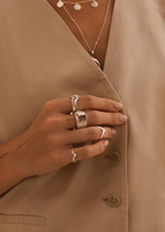 Кольцо «Мозаик» раф прямоугольный с дымчатым кварцем и ромбом белый циркон