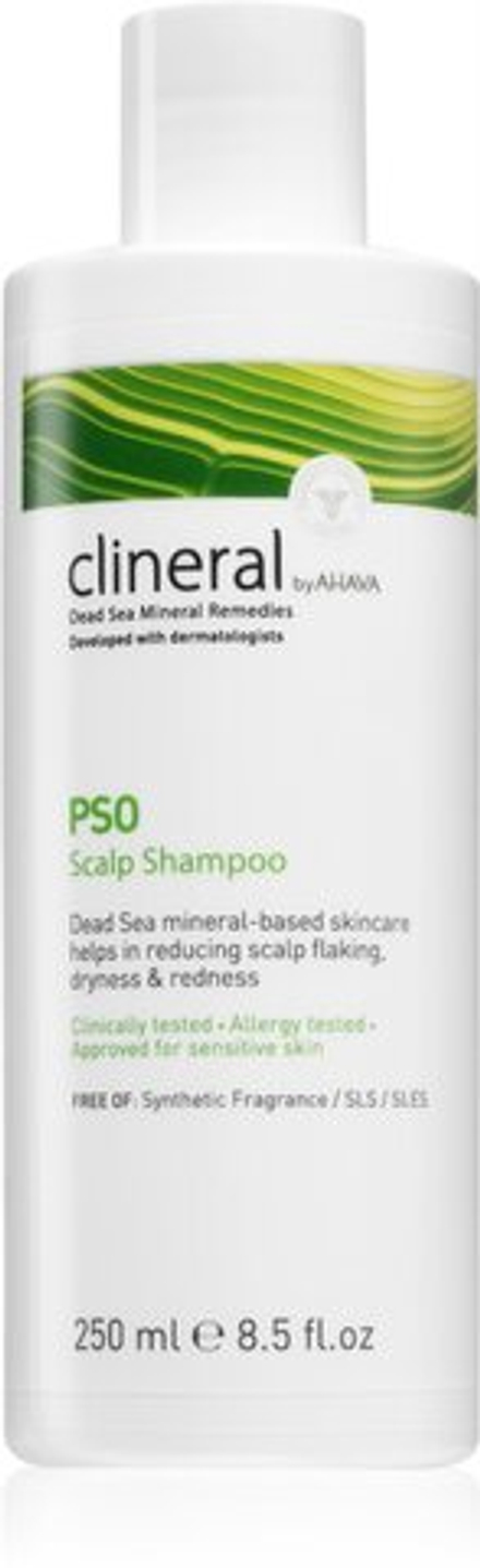 AHAVA Clineral PSO - успокаивающий шампунь для сухой и зудящей кожи головы /   250  ml  / GTIN 697045007745